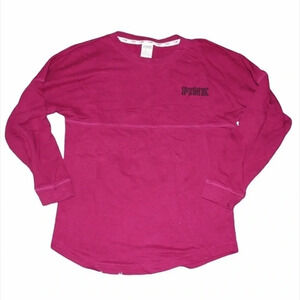 PINK Maroon Crewneck